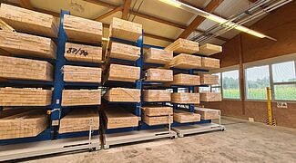 mobile cantilever racking system