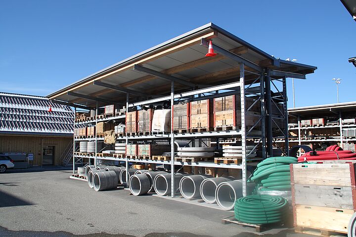 pallet racking with roof