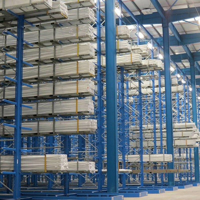 rack-clad warehouse with cantilever racking