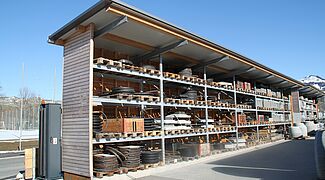 pallet racking with roof