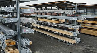 cantilever racking with roof