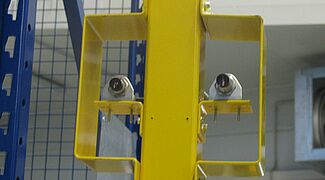 Light barrier of a mobile racking system