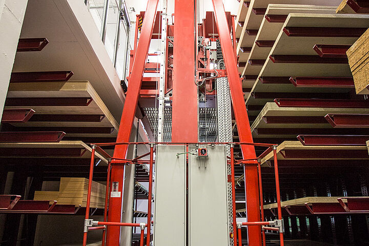 automatic warehouse, stacker crane